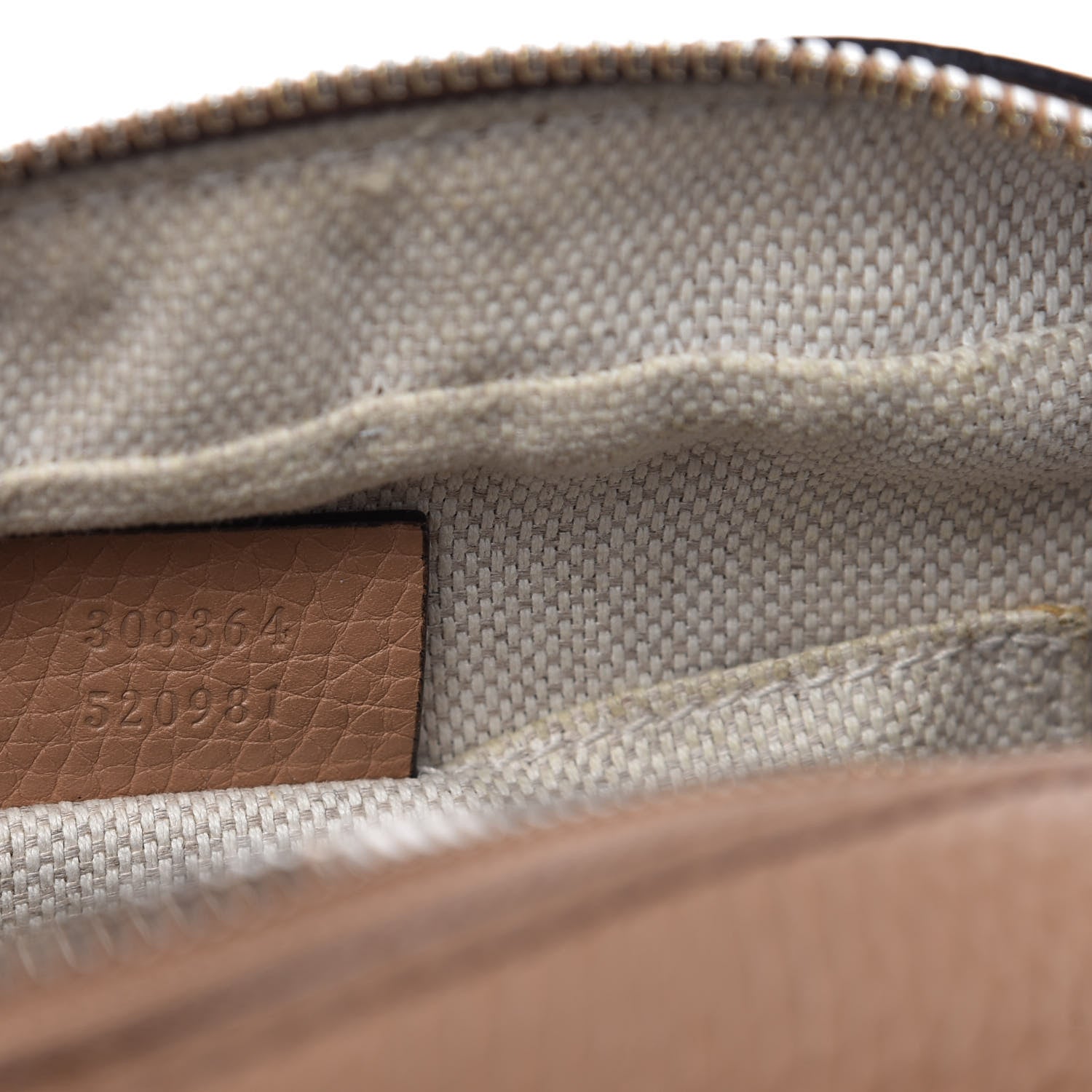 Gucci Pebbled Calfskin Small Soho Disco Bag Rose Beige 9 of 10