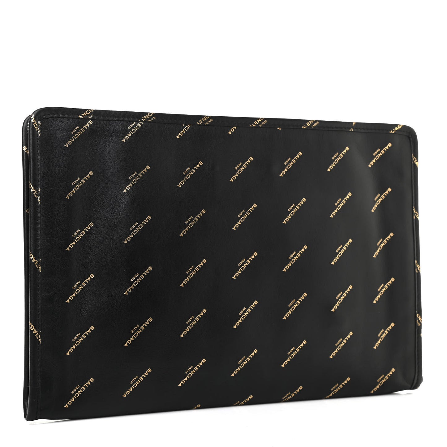 Agneau Allover Logo Pouch Black