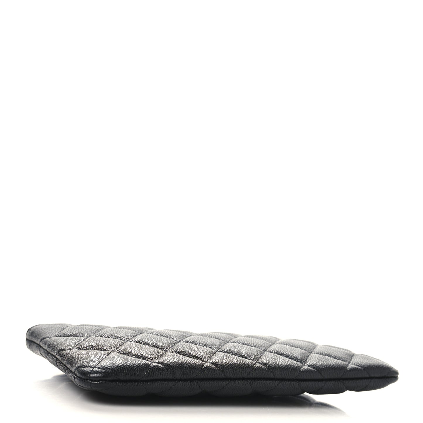 Caviar Quilted Small Zipped Pouch Black