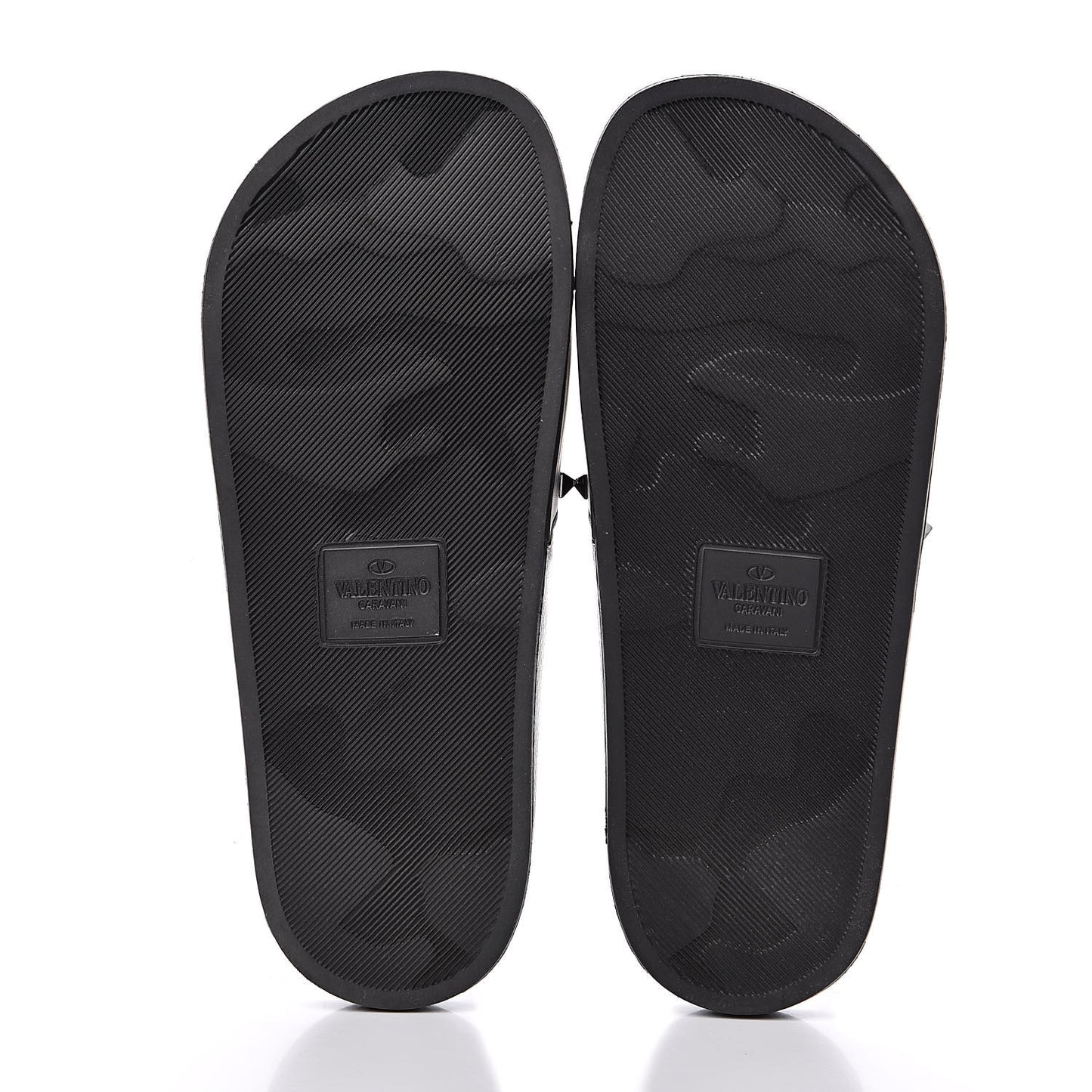 Rubber Rockstud Slide Sandals 39 Black