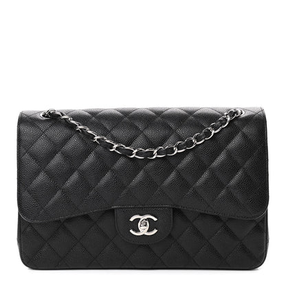 Chanel Caviar Quilted Jumbo Double Flap Black 1 of 9