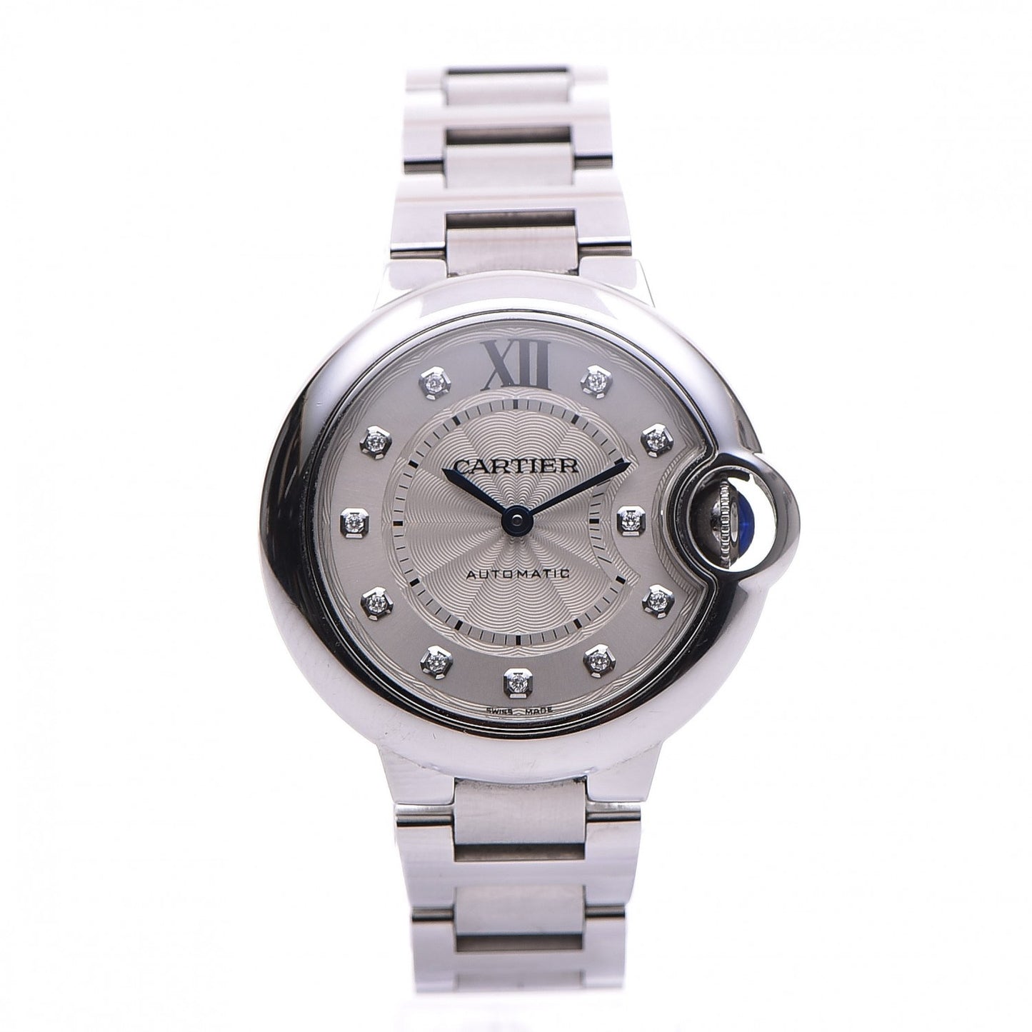 Stainless Steel Diamond 33mm Ballon Bleu De Automatic Watch