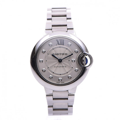 Cartier Stainless Steel Diamond 33mm Ballon Bleu De Automatic Watch 1 of 7