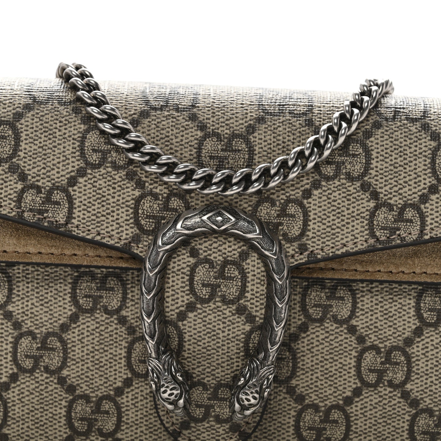 GG Supreme Monogram Super Mini Dionysus Shoulder Bag Taupe