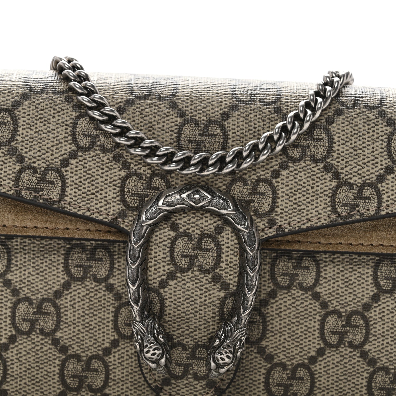 Gucci GG Supreme Monogram Super Mini Dionysus Shoulder Bag Taupe 7 of 10