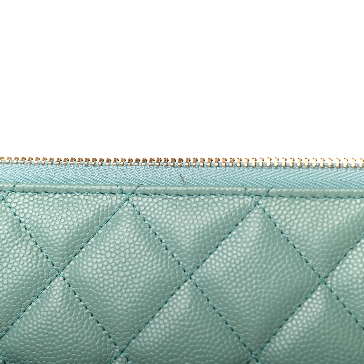 Chanel Caviar Quilted Coco Candy Medium Cosmetic Case Blue 8 of 8