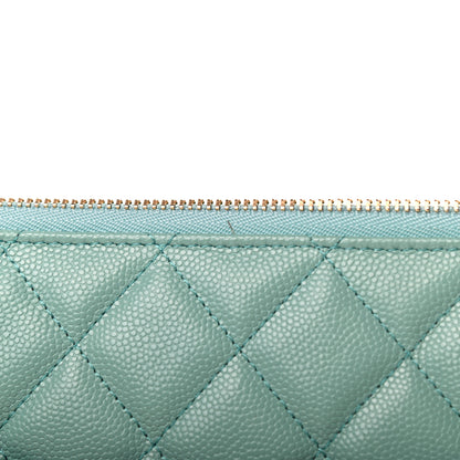 Chanel Caviar Quilted Coco Candy Medium Cosmetic Case Blue 8 of 8