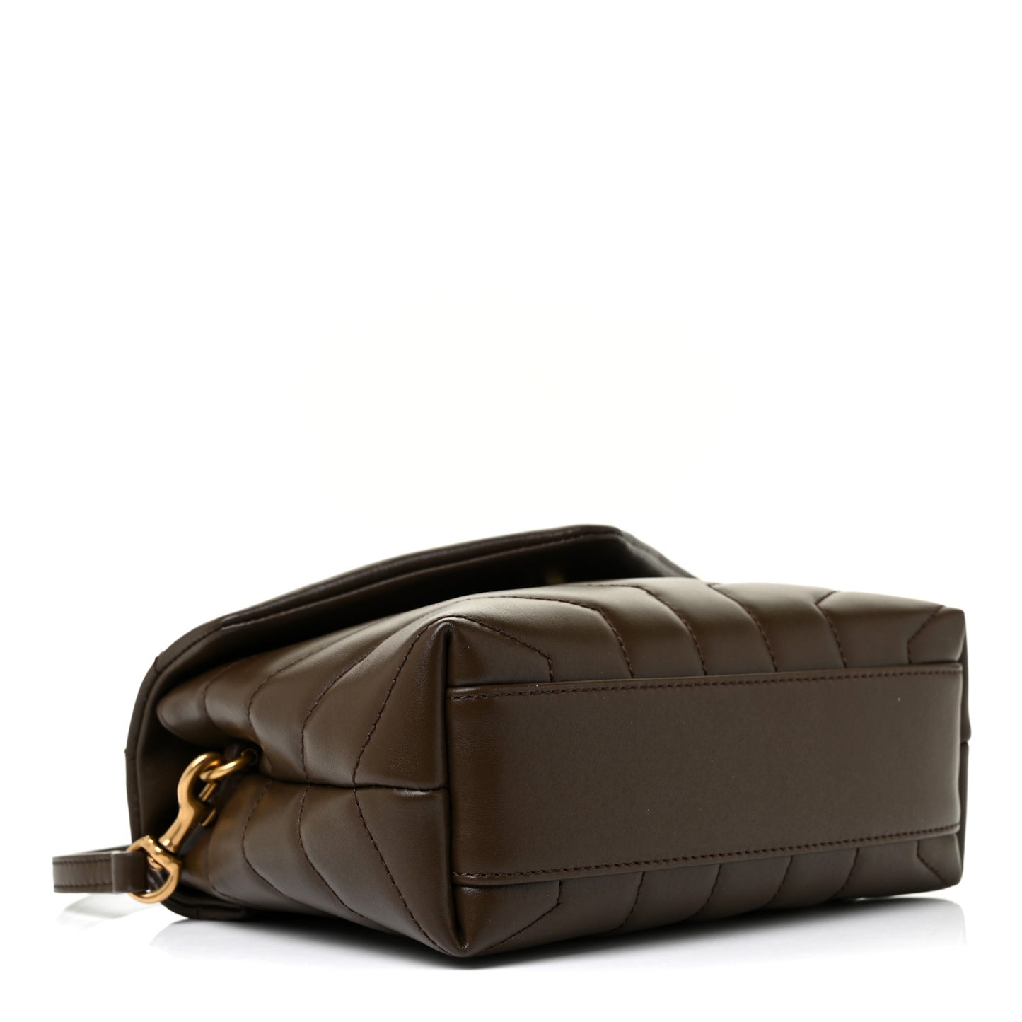 Calfskin Y Quilted Monogram Toy Loulou Crossbody Bag Soil Brown