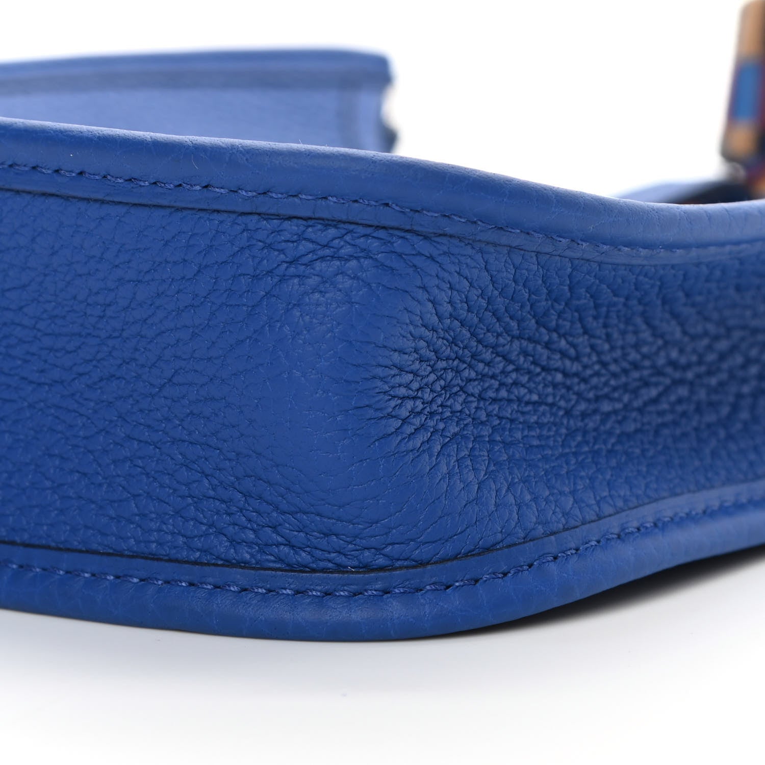 Hermes Taurillon Clemence Maxi Quadrille Evelyne TPM Royal Bleu Bleu Bill Biscuit Rouge H 10 of 11