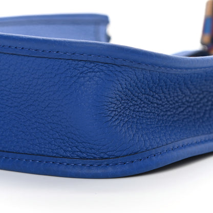 Hermes Taurillon Clemence Maxi Quadrille Evelyne TPM Royal Bleu Bleu Bill Biscuit Rouge H 10 of 11