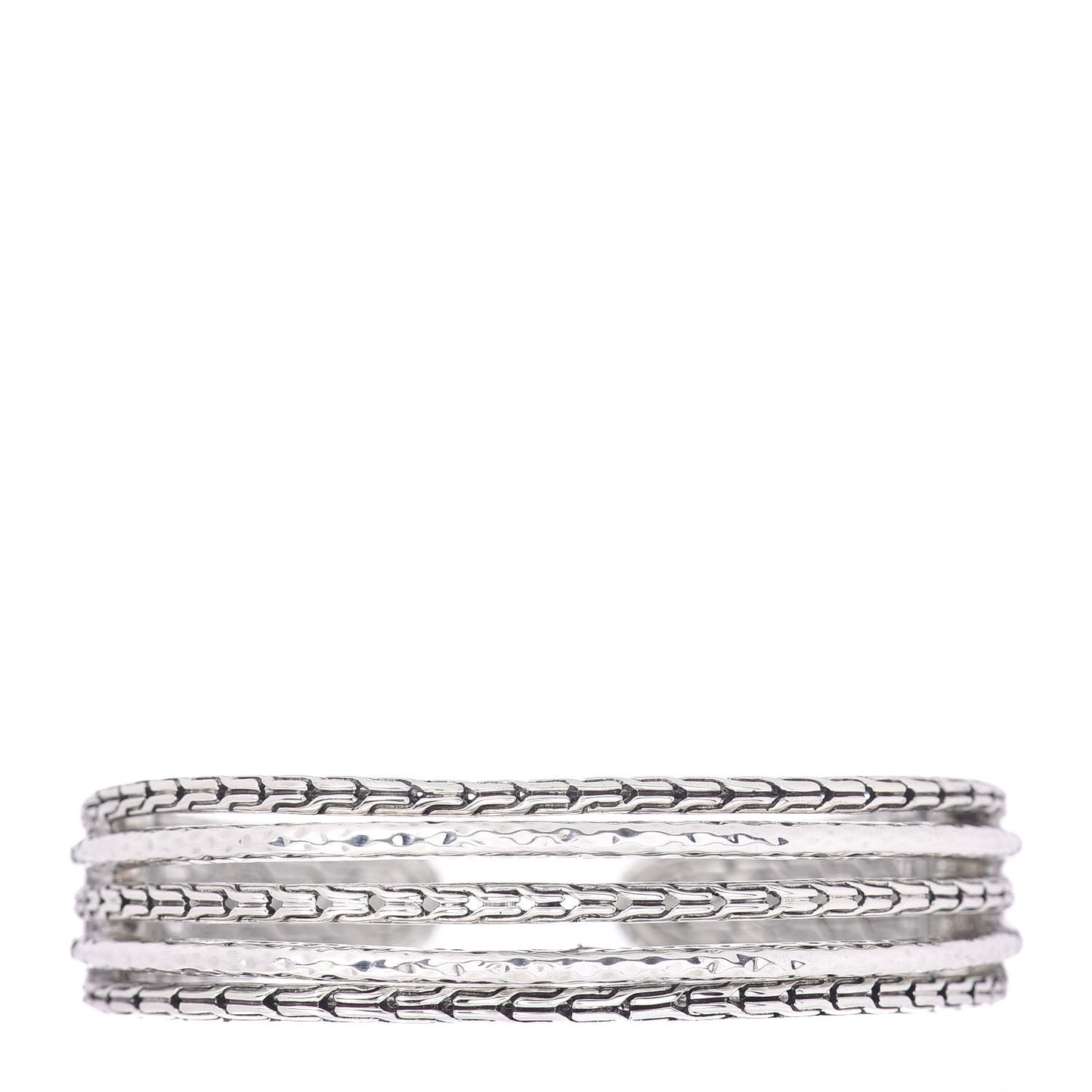 Sterling Silver Classic Chain Kick Cuff Bracelet