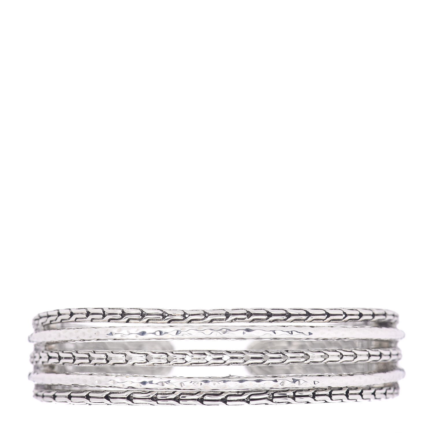 John Hardy Sterling Silver Classic Chain Kick Cuff Bracelet 1 of 5