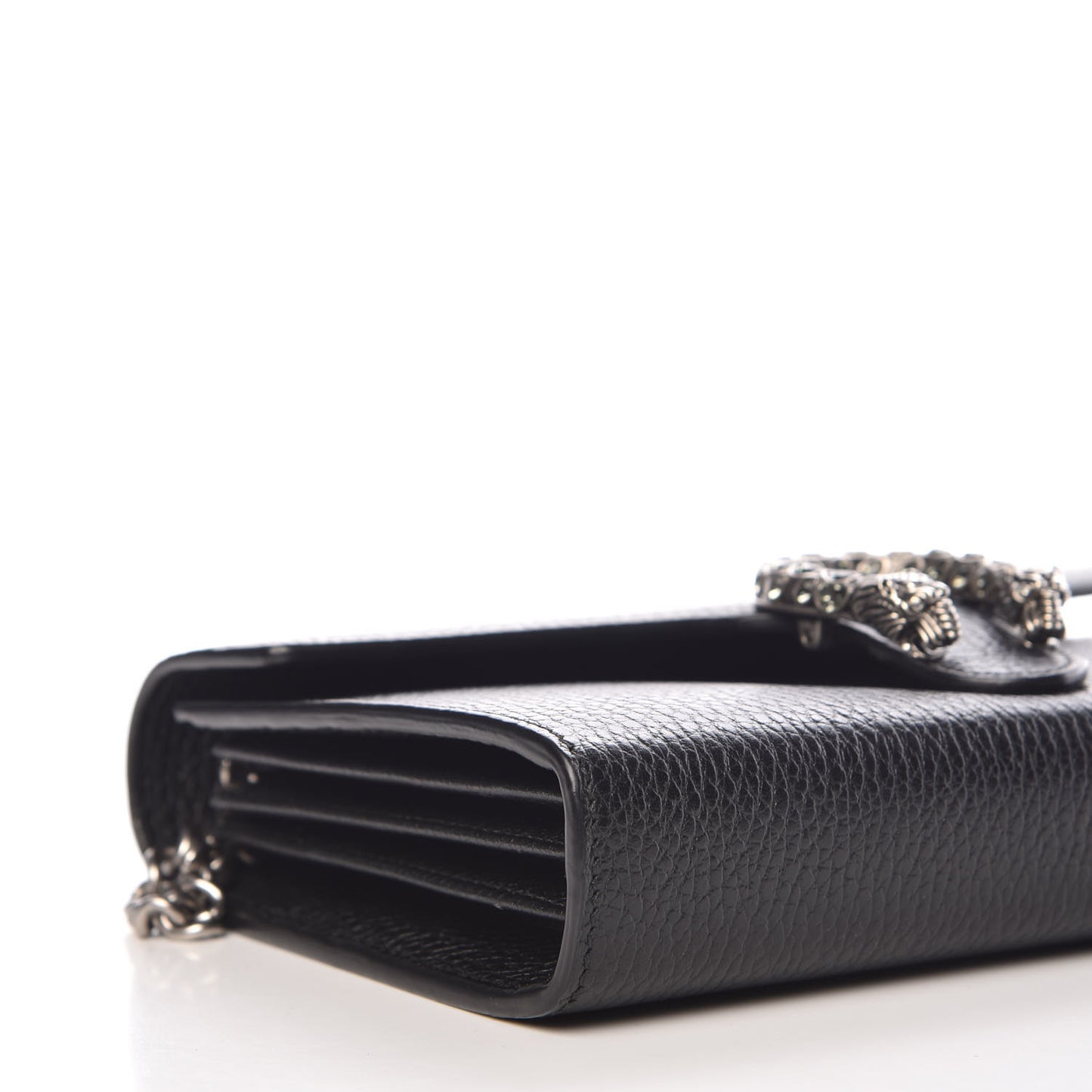Calfskin Mini Dionysus Chain Wallet Black