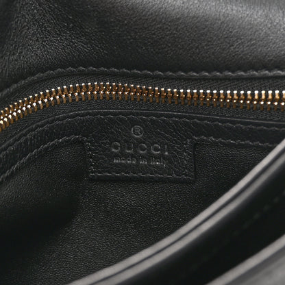Gucci Roxy Calfskin Web Medium Blondie Shoulder Flap Bag Black 6 of 10