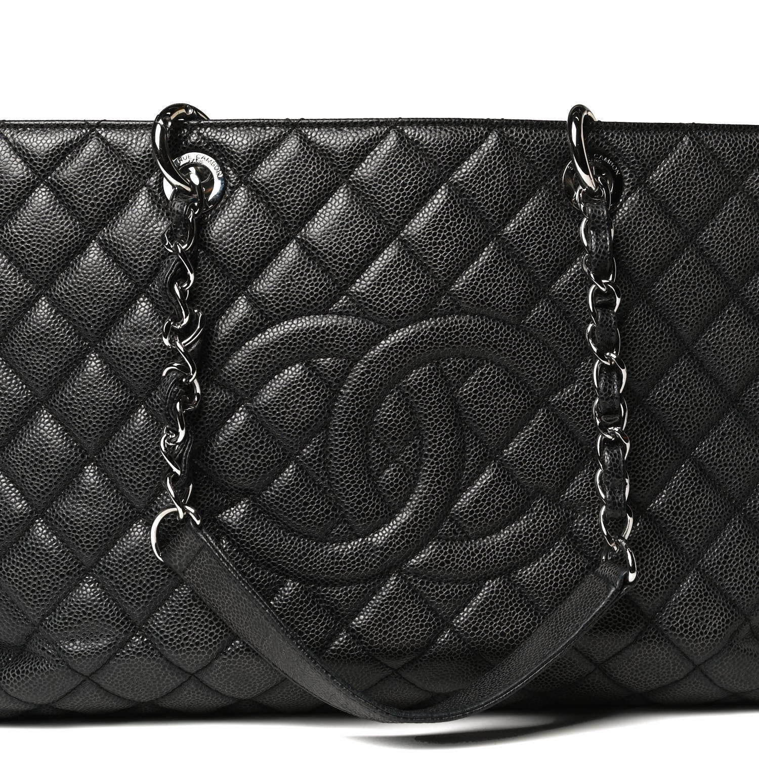 Chanel Caviar Quilted XL Grand Shopping Tote GST Black 7 of 16
