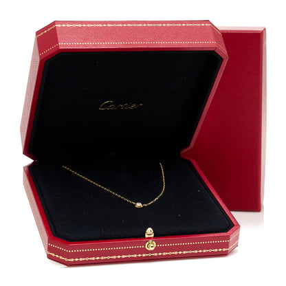 Cartier 18K Yellow Gold Diamond LM D'Amour Pendant Necklace 6 of 6