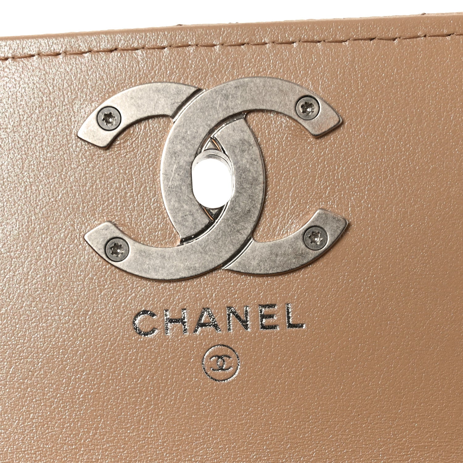 Chanel Iridescent Caviar Quilted Camellia Phone Holder With Chain