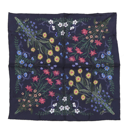 Gucci Silk Twill Nuovoflora Square Handkerchief Midnight Blue Blue 1 of 5