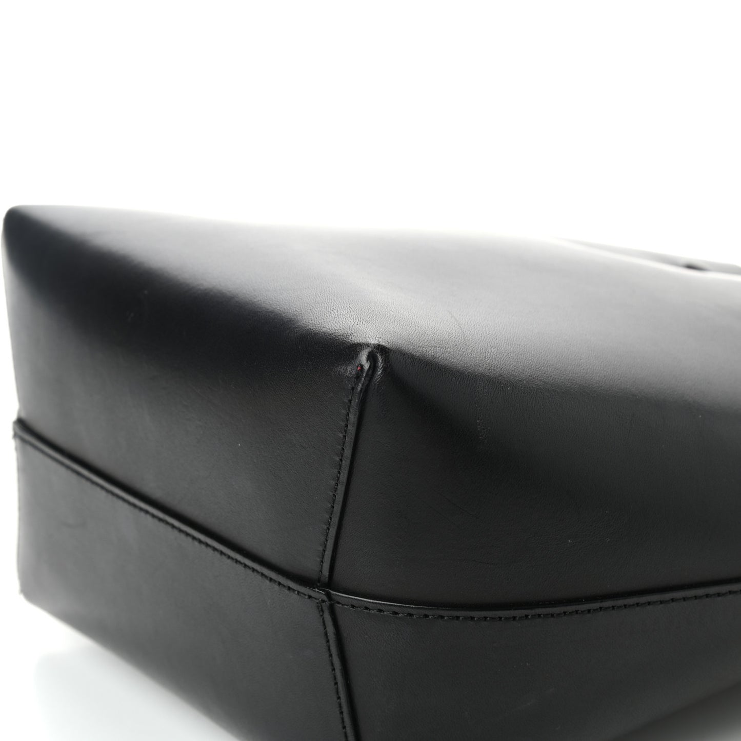 Calfskin Mini Bucket Bag Black Flamma