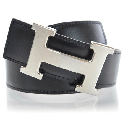 Hermes Leather Reversible H Belt 90 Black Gold 4 of 4