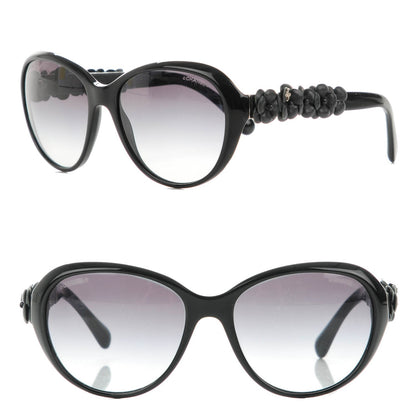 Chanel Lambskin Camellia CC Sunglasses 5316 Q Black 1 of 7