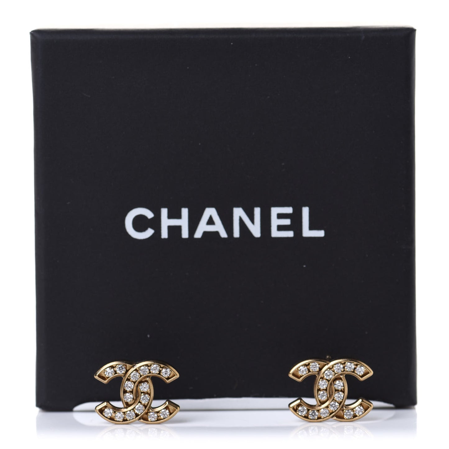 Crystal CC Earrings Gold