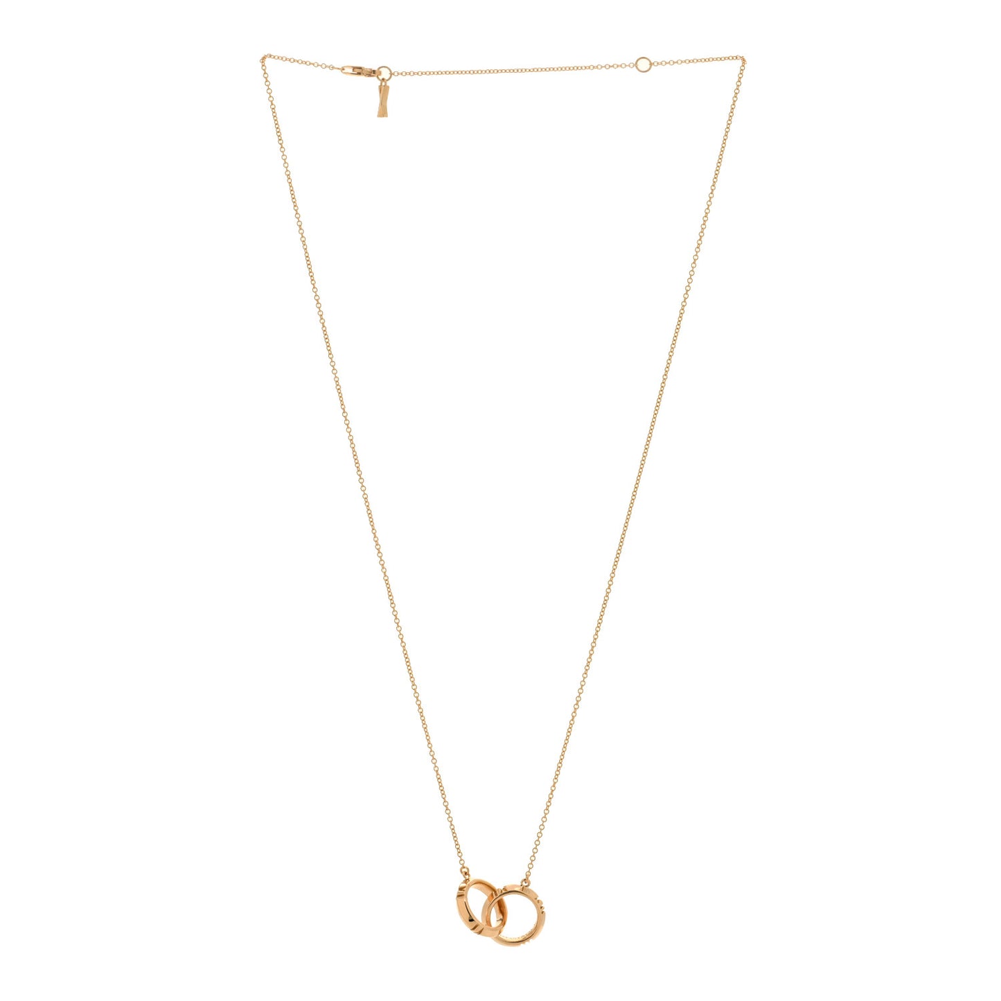 18K Rose Gold Interlocking Atlas Open Pendant Necklace
