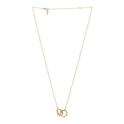 Tiffany 18K Rose Gold Interlocking Atlas Open Pendant Necklace 3 of 5