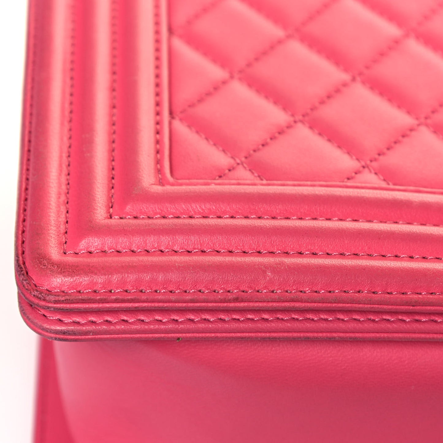Calfskin Quilted Medium Boy Flap Pink