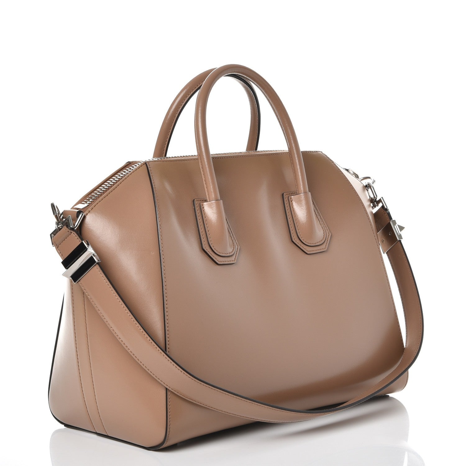 Givenchy Shiny Lord Calfskin Medium Antigona Dark Beige 4 of 9