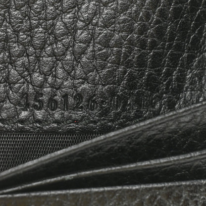 Gucci Pebbled Calfskin GG Marmont Card Case Black 8 of 13