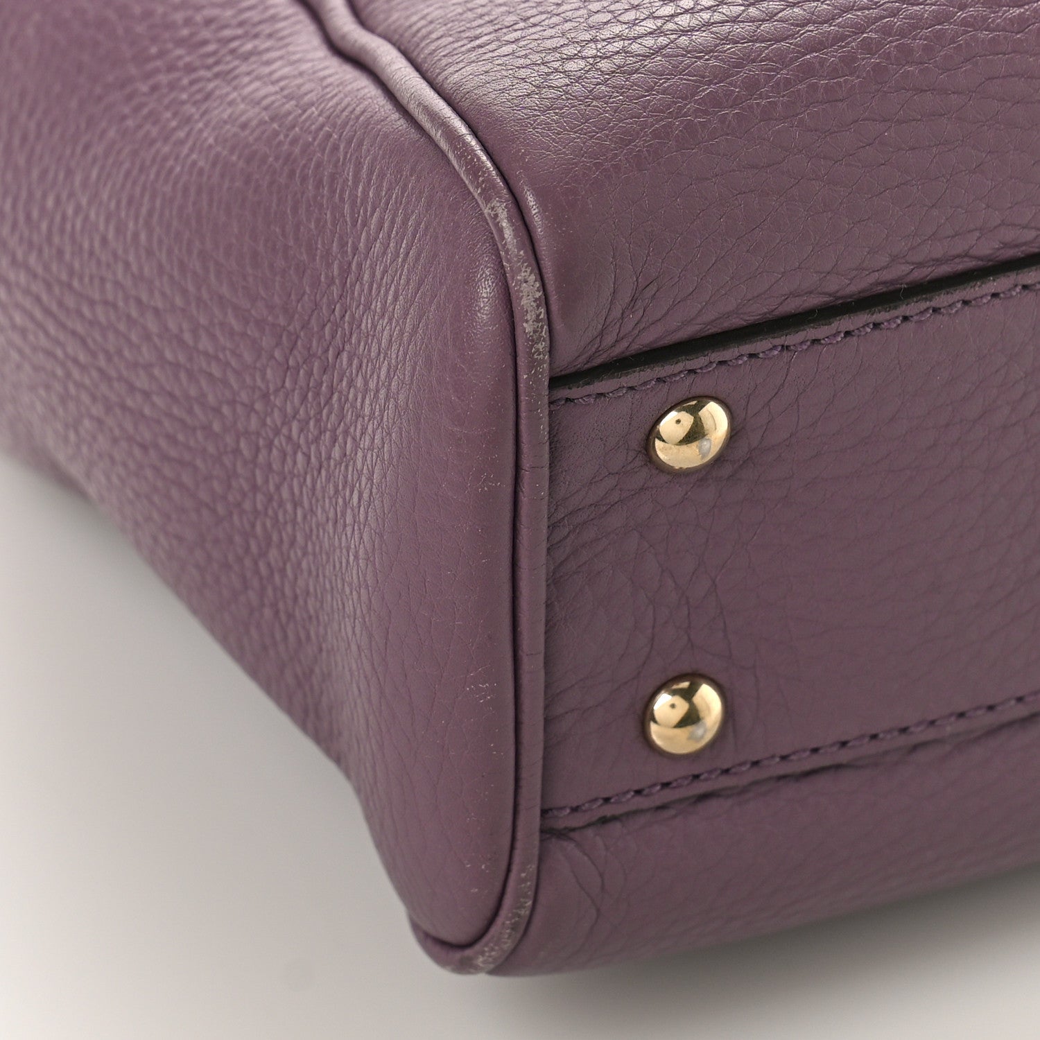 Gucci Calfskin Mini Bamboo Shopper Tote Purple 8 of 10