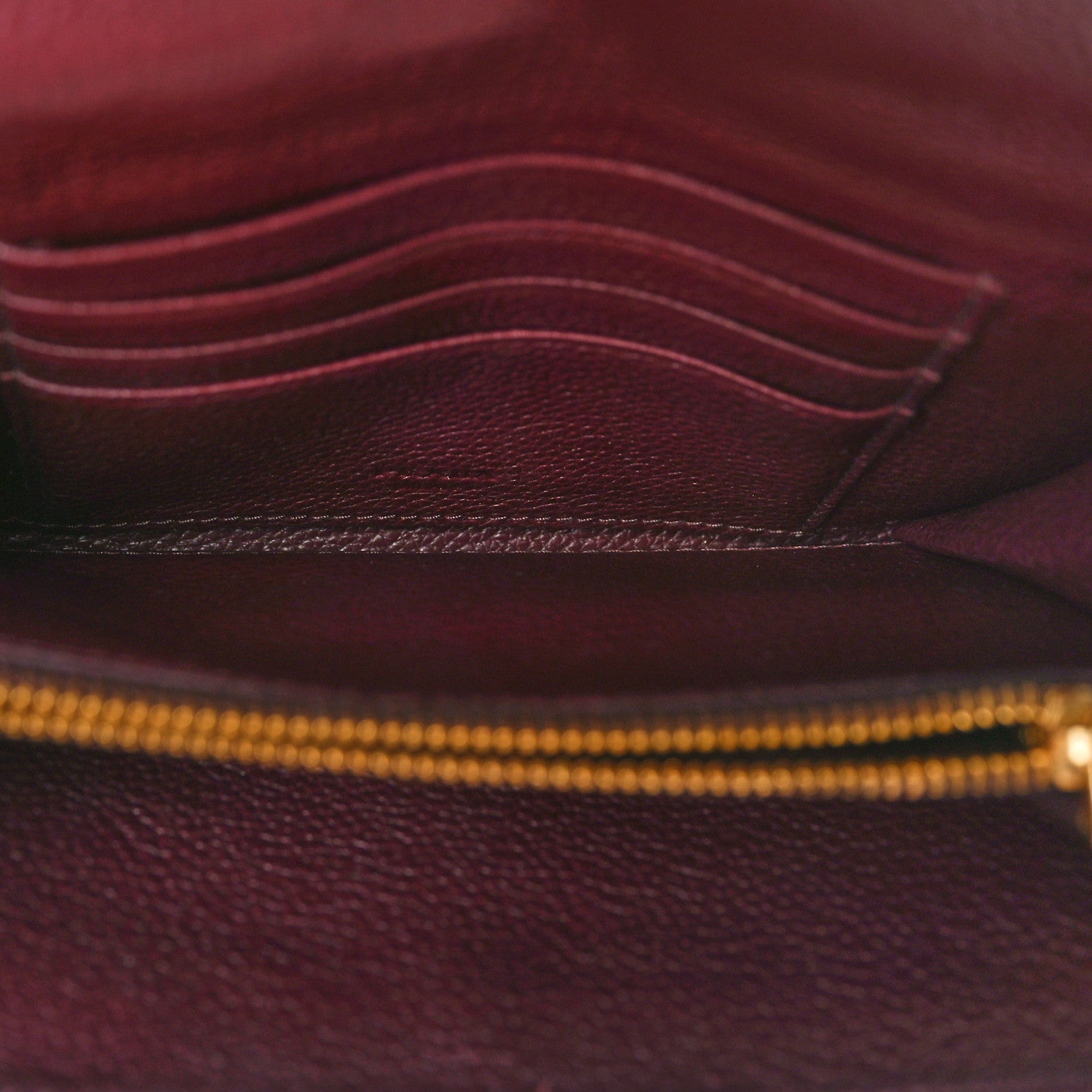Prada Vitello Daino Metal Small Continental Flap Wallet Granato 5 of 9
