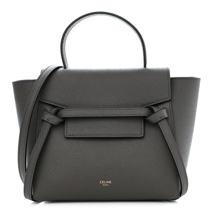 Celine Grained Calfskin Nano Belt Bag Grey 1 of 11