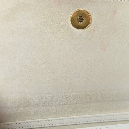 Christian Dior Calfskin Studded Diorama Wallet on Chain Pouch Off White 13 of 18