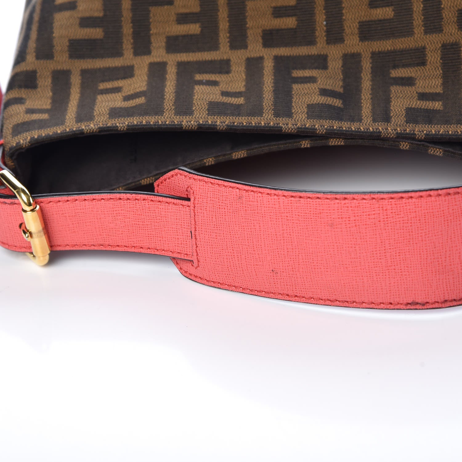Fendi Zucca Vitello Elite Small Hobo Tobacco Ecstasy 12 of 15