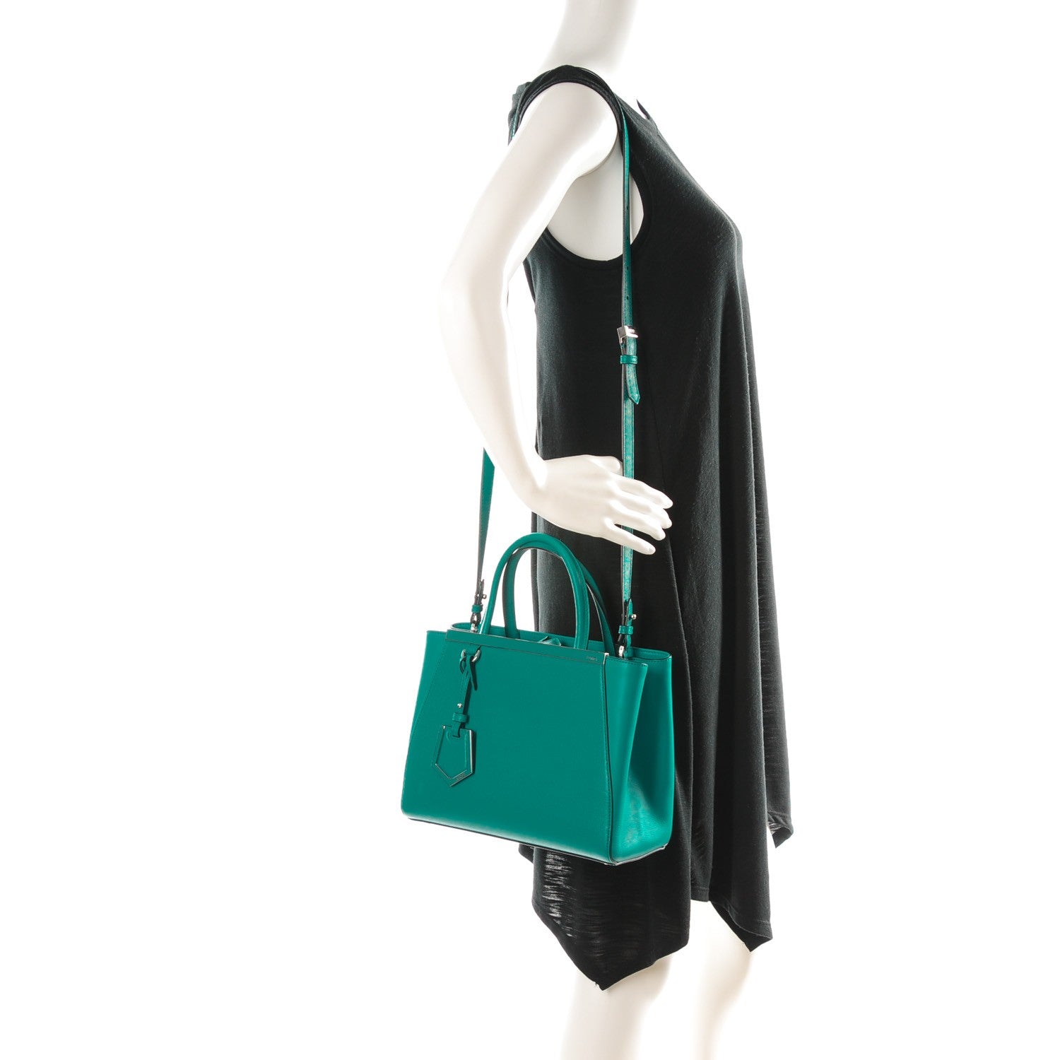 Fendi Vitello Elite Flamingo Petite 2Jours Tote Lago 2 of 8