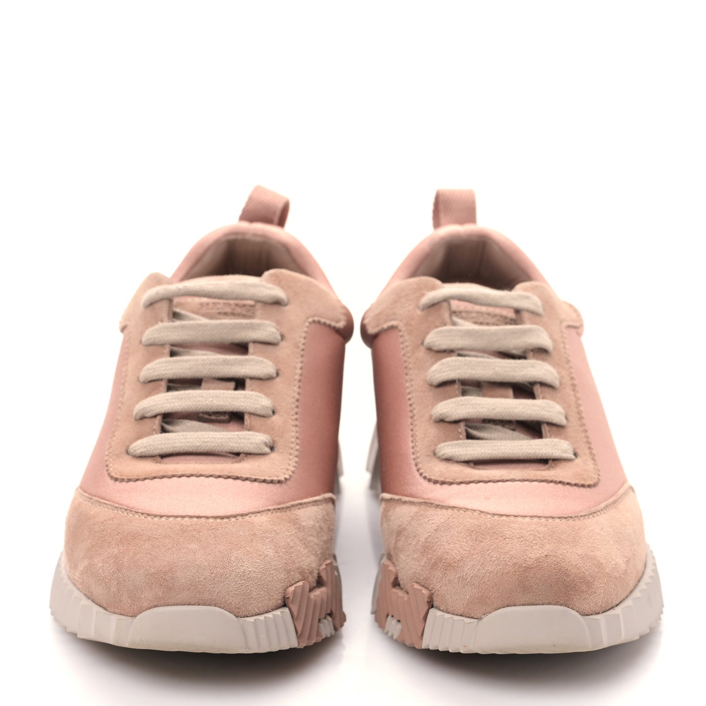 Sport Goatskin Suede Goatskin Bouncing Sneakers 37.5 Rose Porcelaine