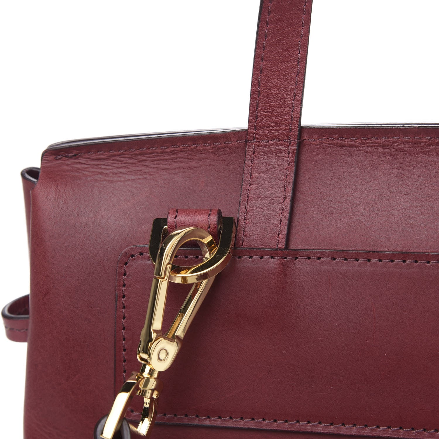 Mansur Gavriel Calfskin Mini Lady Bag Bordo 15 of 17
