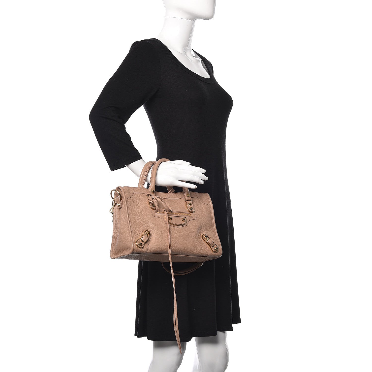 Balenciaga Chevre Gold Metallic Edge Hardware S City Rose Des Sables 3 of 11