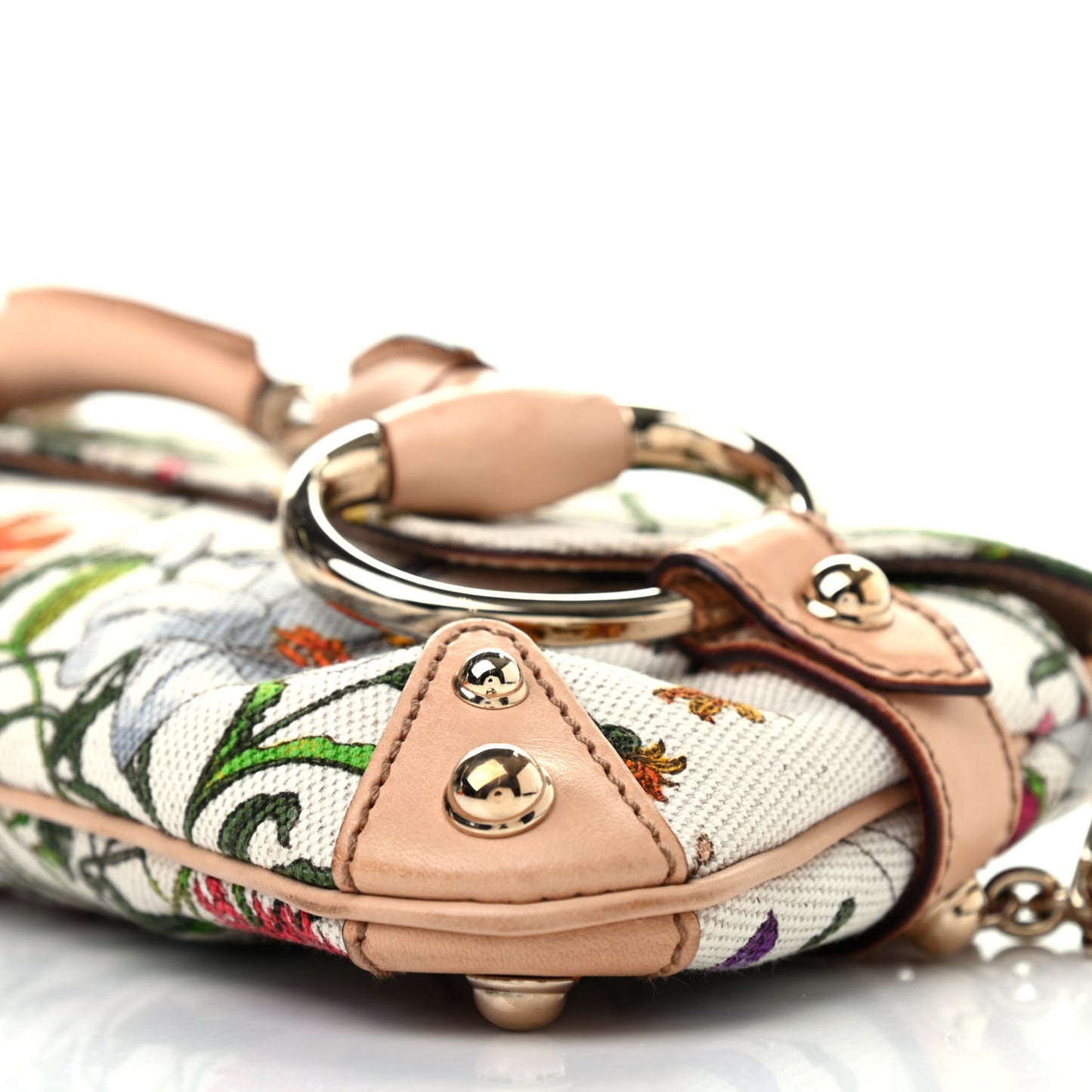 Canvas Flora Floral Horsebit Clutch
