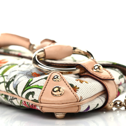 Gucci Canvas Flora Floral Horsebit Clutch 8 of 8