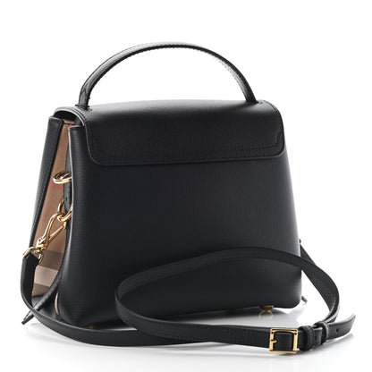 Burberry Derby Calfskin House Check Small Camberley Black 3 of 7
