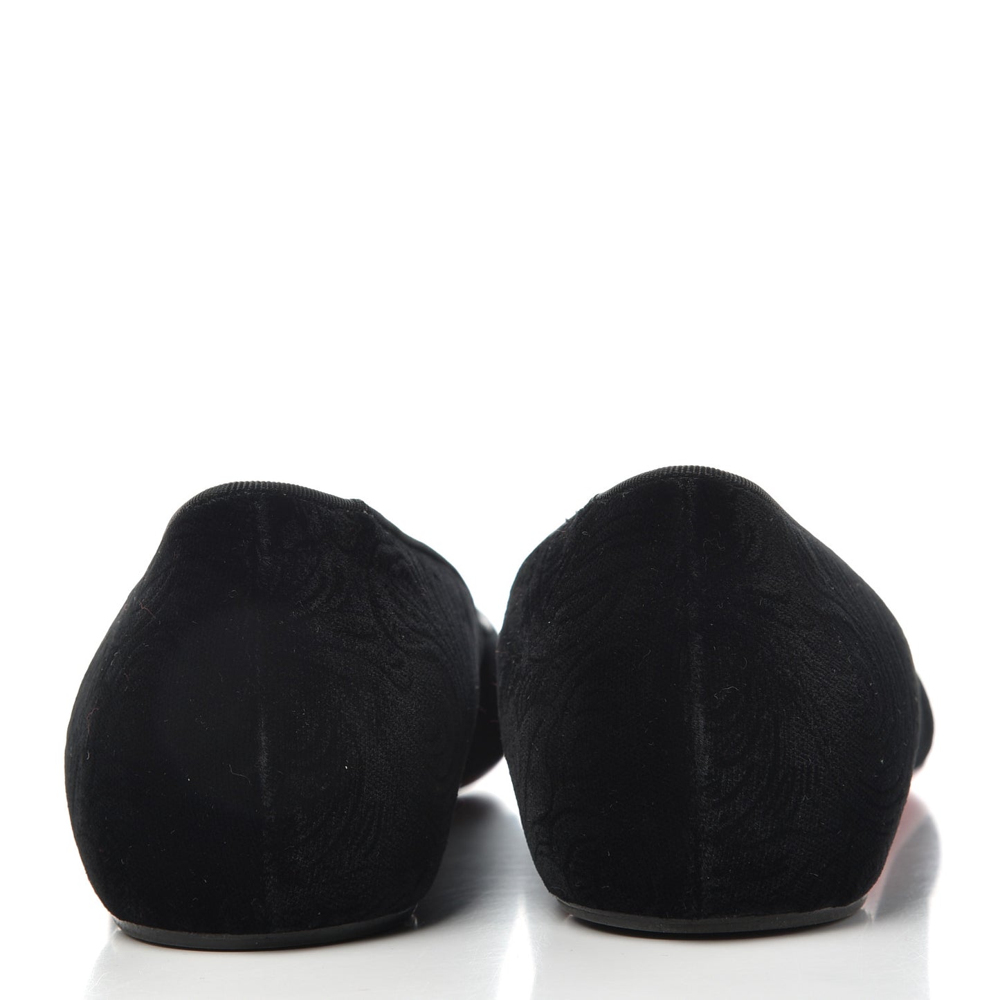 Velvet Printed Pigalle Follies Flats 36 Black