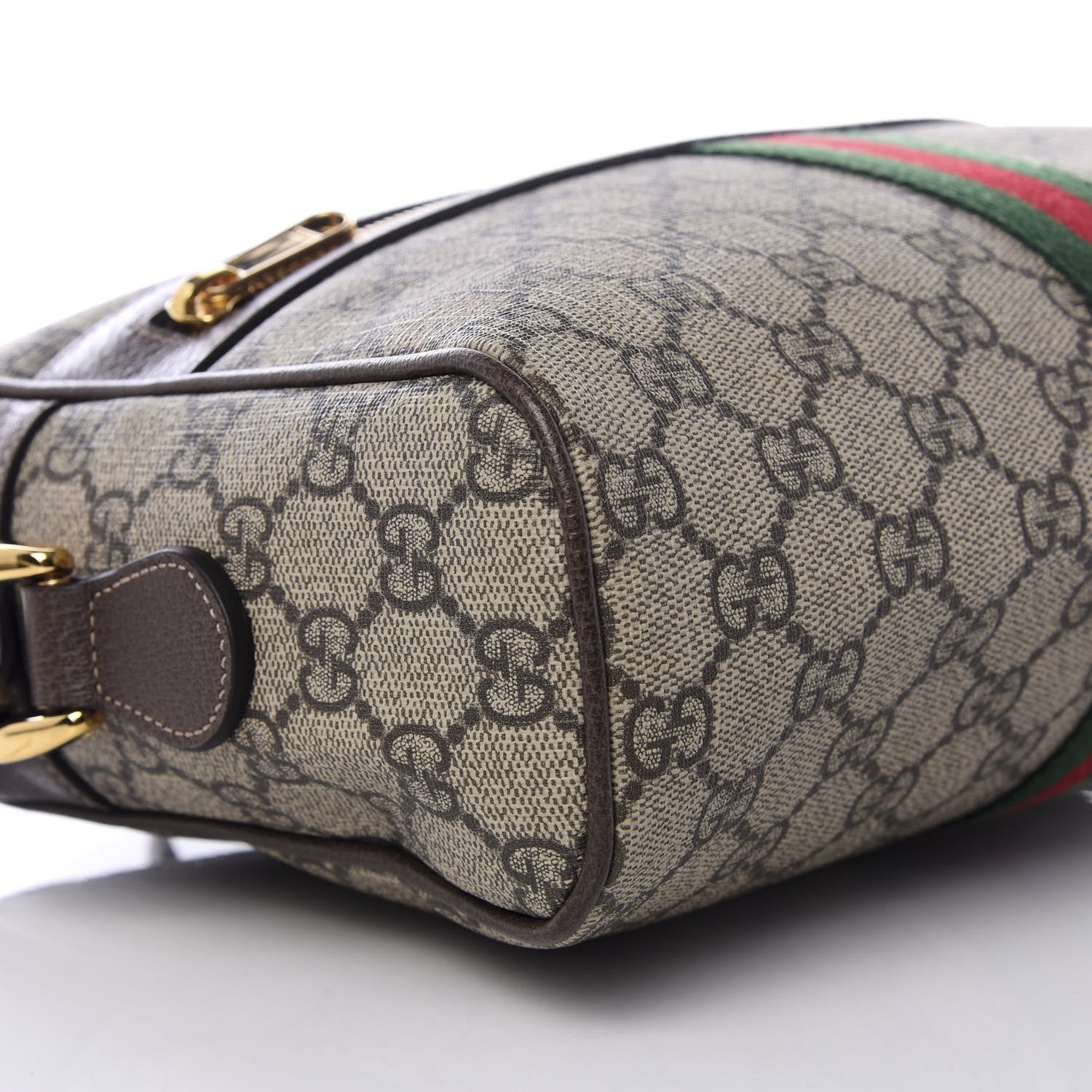 Gucci GG Supreme Monogram Web Small Ophidia Shoulder Bag Brown 6 of 8