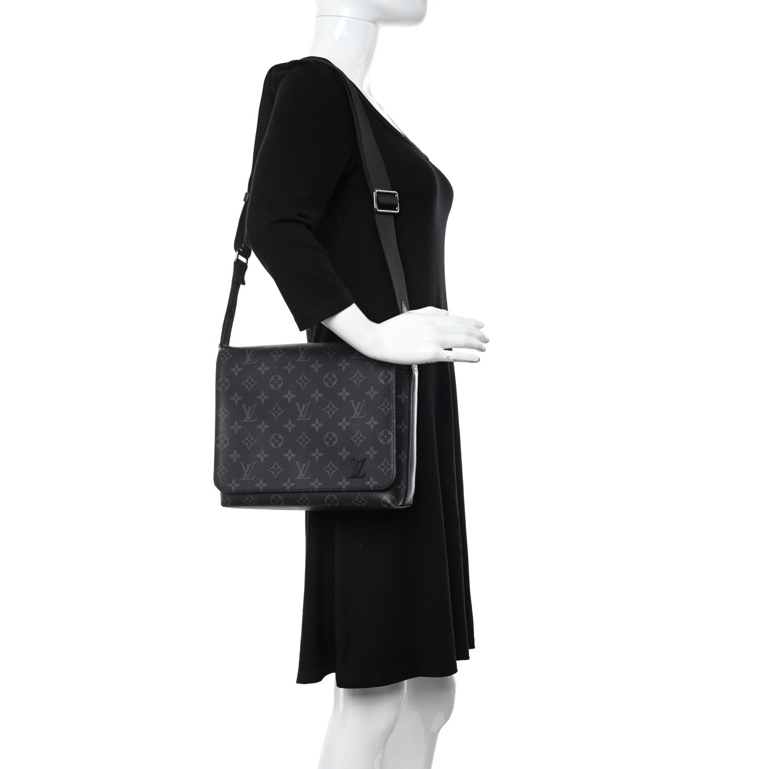 Louis Vuitton Monogram Eclipse District PM Black 2 of 13