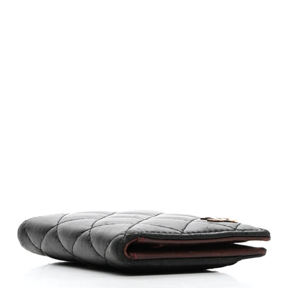 Chanel Lambskin Quilted Card Holder Wallet Black 4 of 8