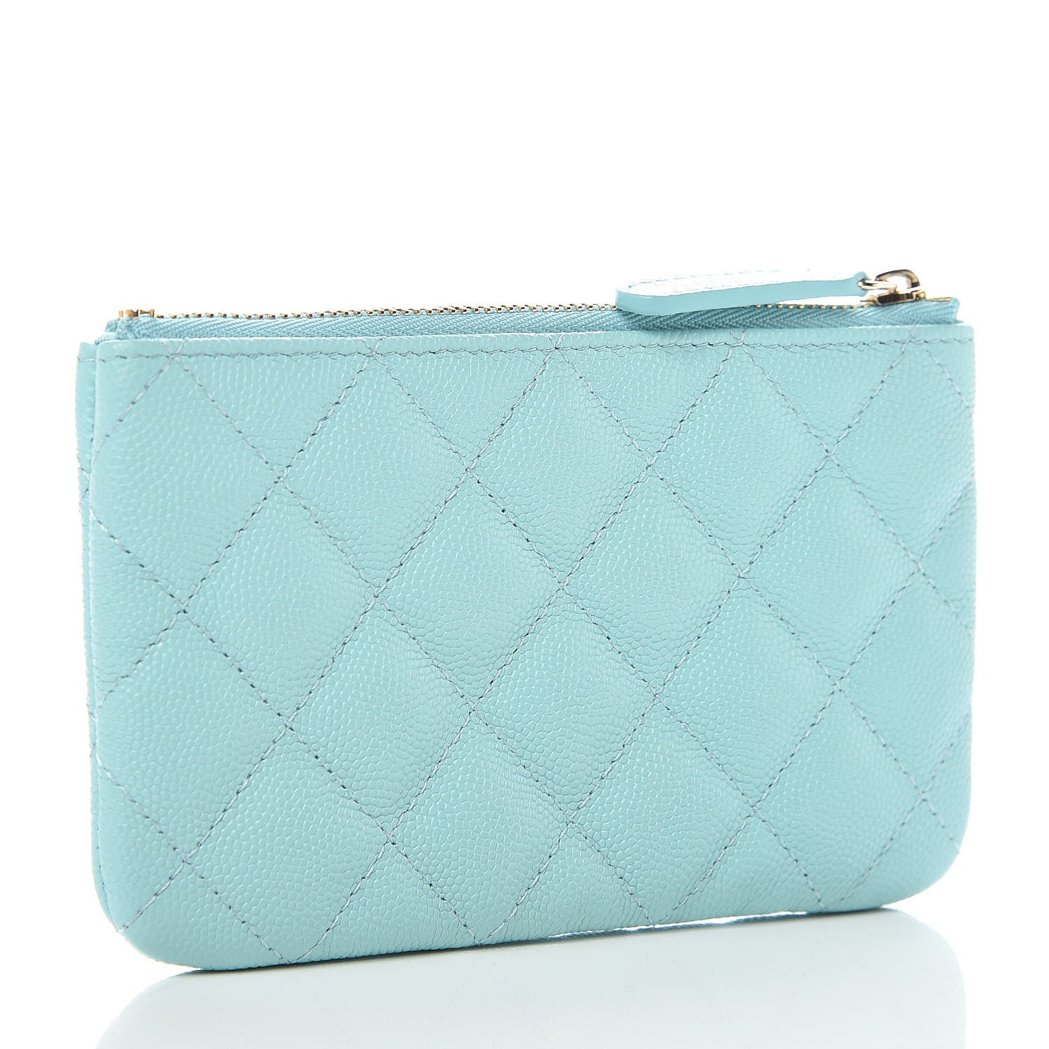 Chanel Caviar Quilted Small Cosmetic Case Light Blue 3 of 10