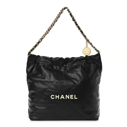 Chanel Calfskin Quilted Small Chanel 22 Black 3 of 12