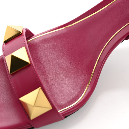 Valentino Garavani Calfskin Roman Stud 60mm Sandals 40 Blossom 10 of 12